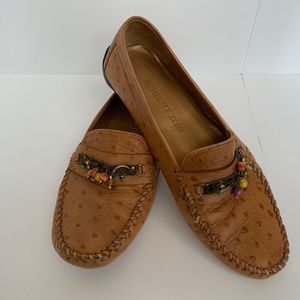 Robert Zur vintage ostrich leather driving shoes